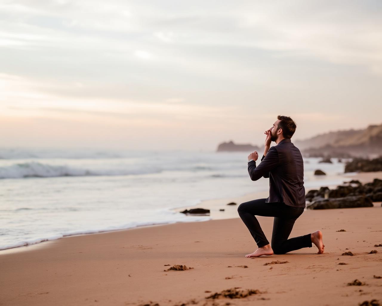 Proposal at the beach
