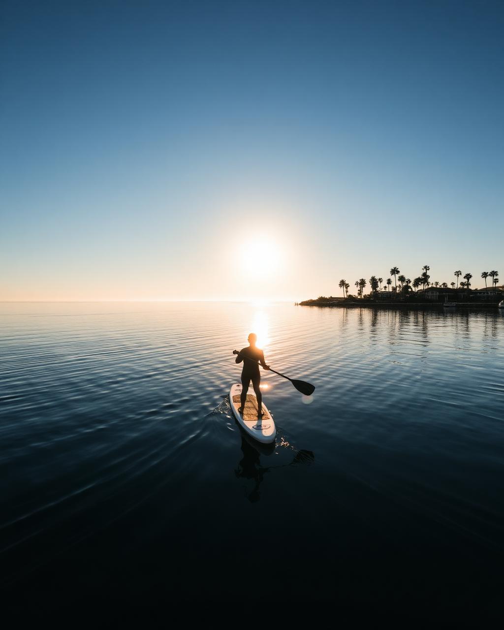 Paddleboarding in Mission Bay